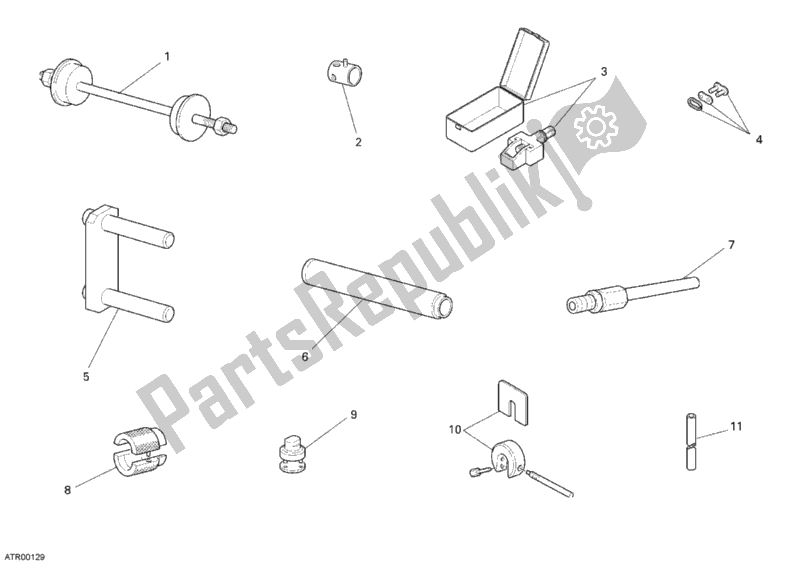 Todas as partes de Ferramentas De Serviço De Oficina, Quadro do Ducati Sport ST3 S ABS 1000 2007